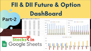 FII DII OI data analysis | Open Interest Dashboard in Google Sheet