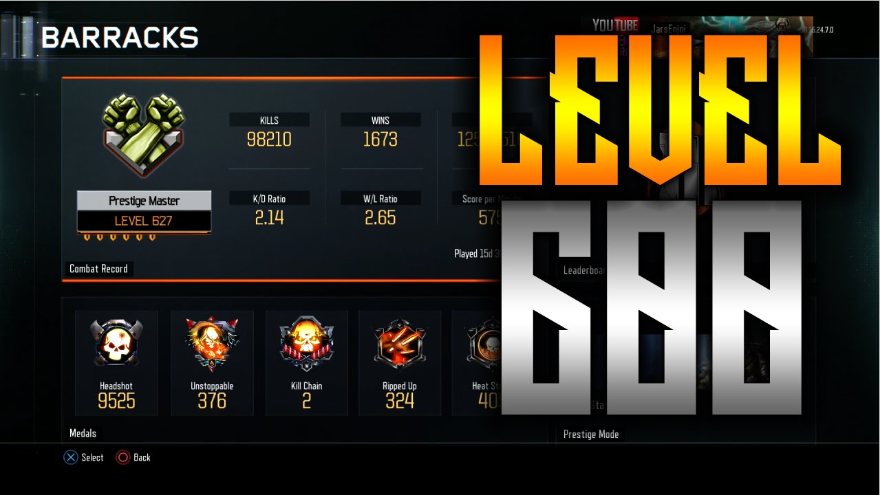 Black Ops 3: My Level 600 Prestige Master Stats - Jars Envy