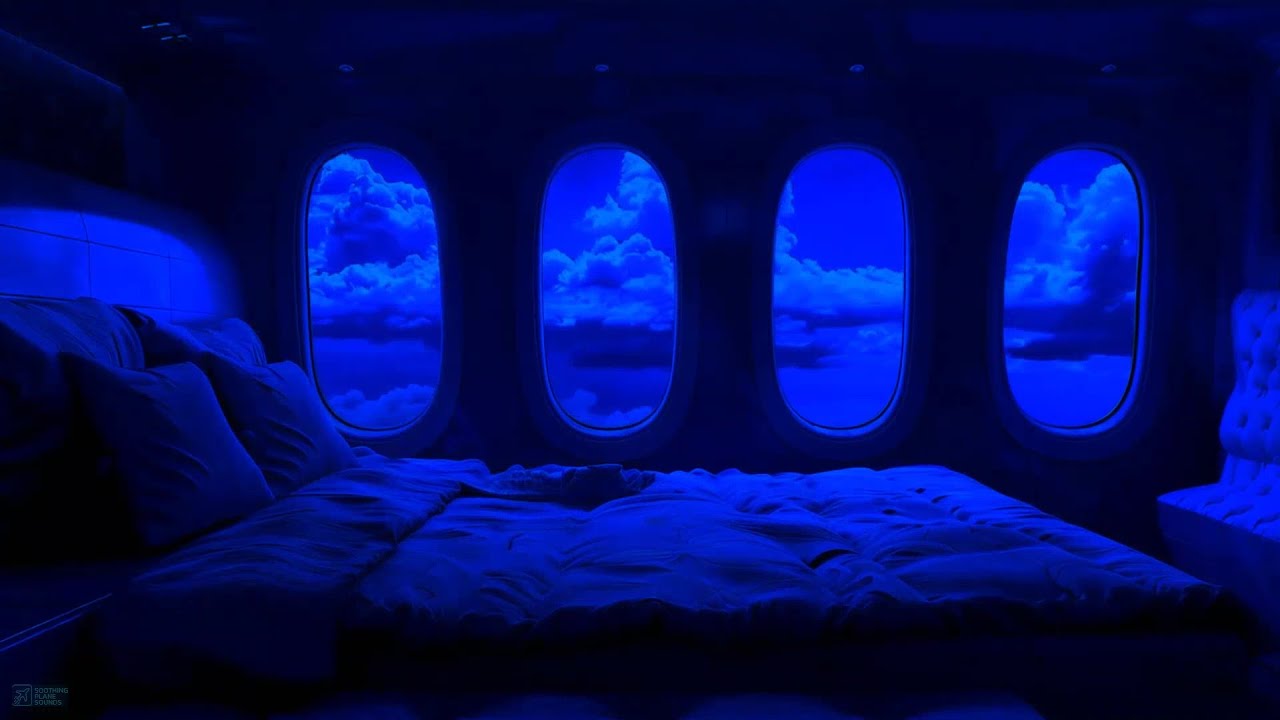 Airplane White Noise | 12 Hours Pure Jet Sound | Insomnia Relief with Gentle Jet Engine Sounds