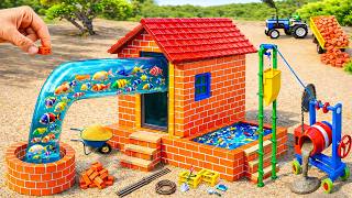 Thieves Destroy Water Well - Building a Modern Fish House and Water Well with Brick and Cement