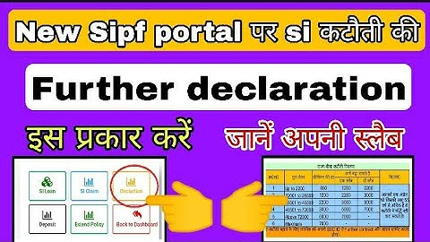 New sipf portal per si further declaration kese kare, si further contract kese kare, How to further