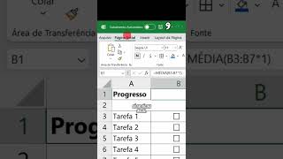 INCRÍVEL: Use FORMATAÇÃO CONDICIONAL para criar BARRA de PROGRESSO com CHECKLIST no EXCEL! #excel
