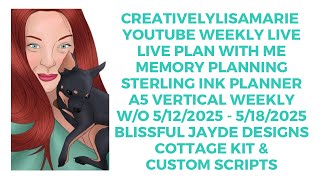 #youtubeweeklylives A5 Sterling Ink Memory Planning 5/12 - 5/18 Blissful Jayde Designs