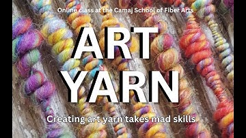 How to hand spin a core spun and coiled art yarn -  PART 2 Camaj School of Fiber Arts