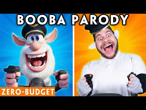 Booba Aircraft - BOOBA WITH ZERO BUDGET! (BOOBA FUNNY ANIMATED PARODY) | Hilarious Cartoon