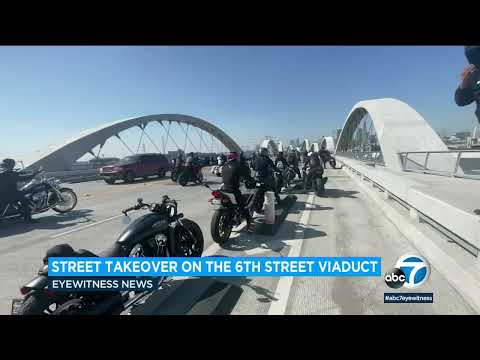 Motorcycle street takeover