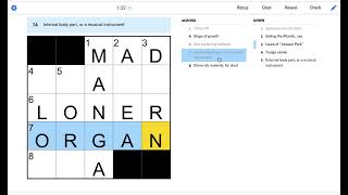 Today's New York Times NYT Mini Crossword 12 October 2022 solved answer