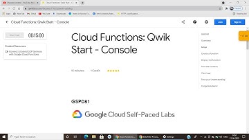 Qwiklabs   Cloud Functions Qwik Start   Console GSP081