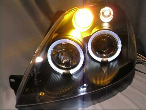 Angel Eye Scheinwerfer Ford Fiesta Mk6 Jh Black By Sw Tuning Youtube