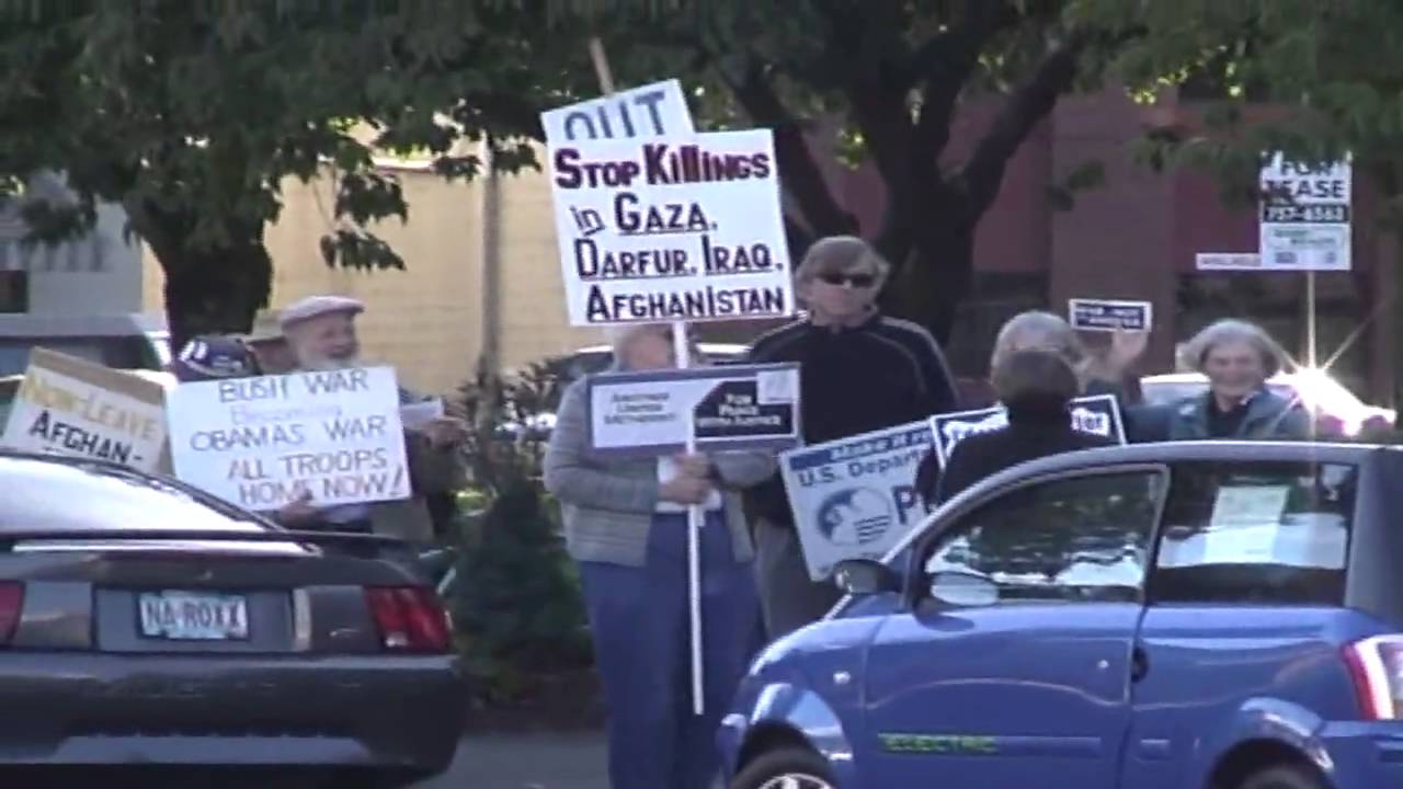 Afghan War 8th Anniversary Protest in Corvallis, OR