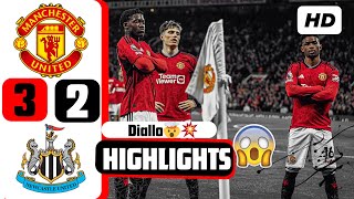 Manchester United vs Newcastle 3-2 Diallo Goal🤯💥 Highlights Goals - Premier League 2023/24
