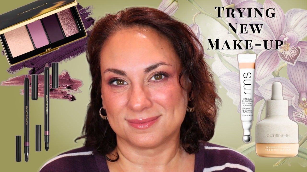 Trying New Makeup ✨ Victoria Beckham Orchid + RMS Eye Brightener + Outside In Foundation