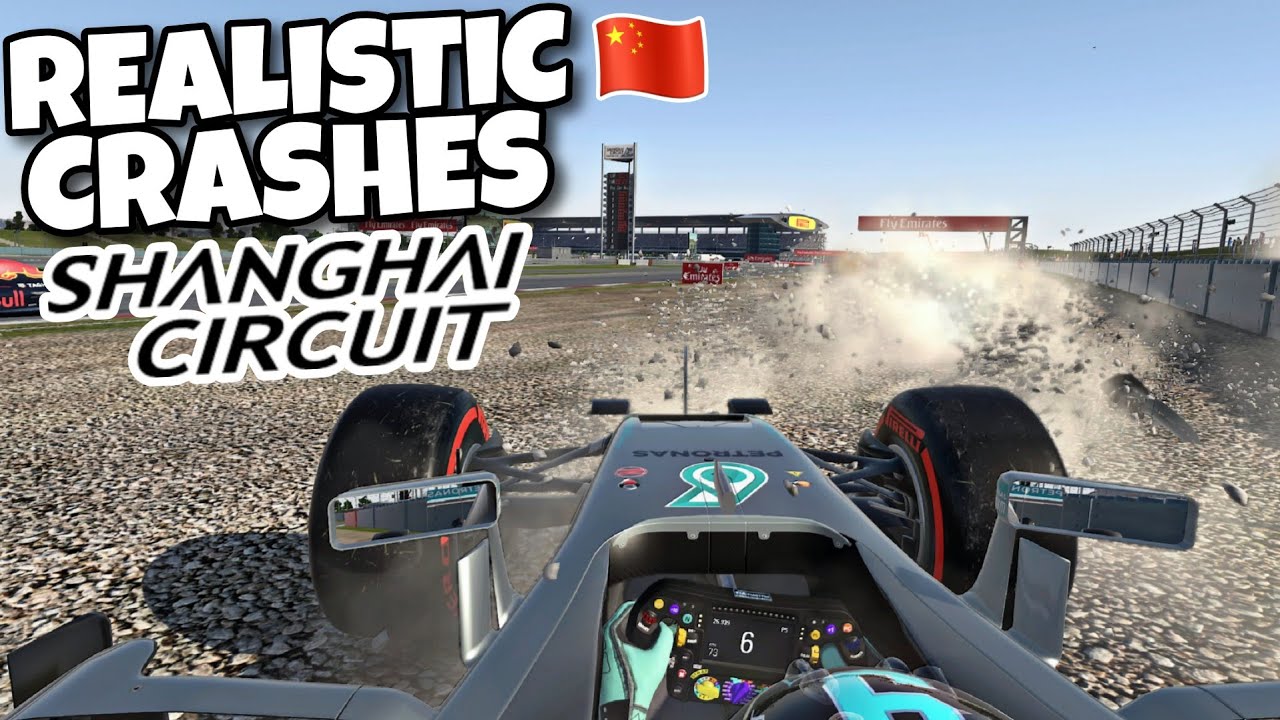 REALISTIC F1 CRASHES CHINESE GP! YouTube