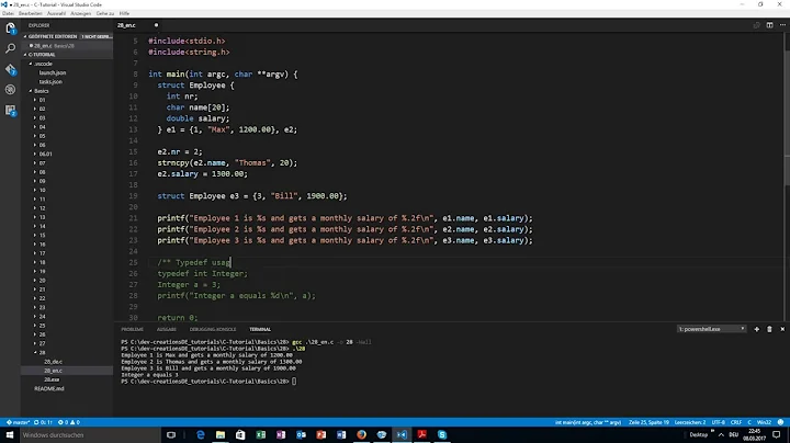 01.28 - C Basics - Structs and typedef example