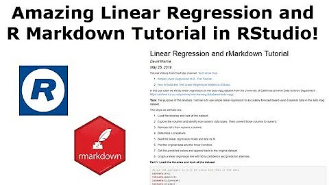 Full R Linear Regression Tutorial in rMarkdown!