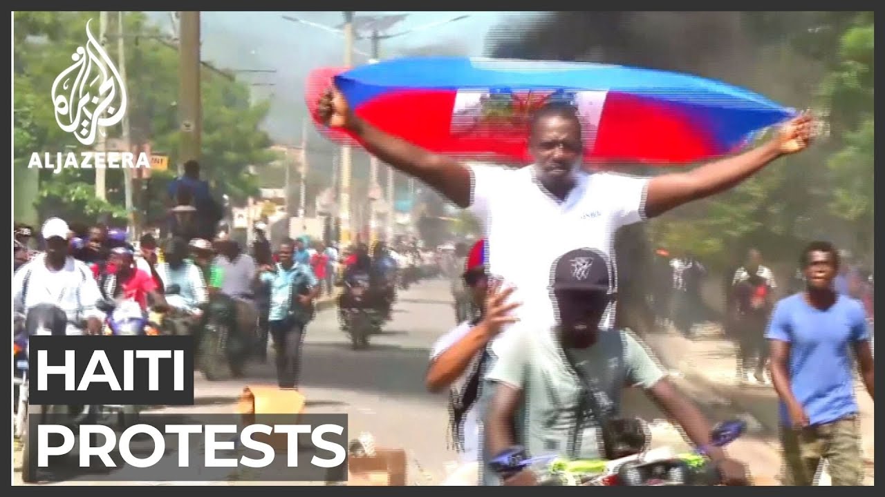 Haiti Protesters Demand President Moise Step Down Youtube