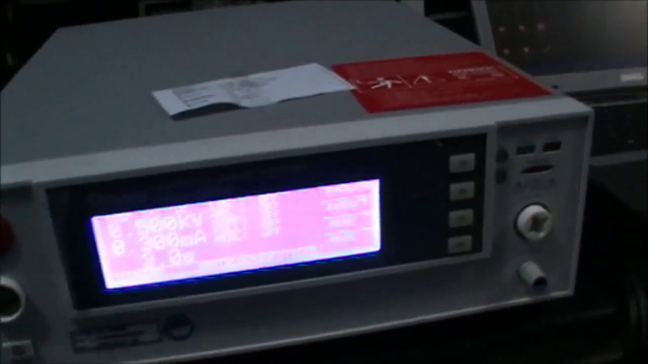 Chroma Hipot Tester 19051 19052 19053 19054 testing RS232 QBasic after