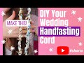 How to Make a Handfasting Cord for Your Wedding (in 60 seconds!) | DIY Handfasting Ribbon #shorts