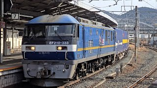 【素晴らしいジョイント音】1054レ EF210形300番台333号機 コキ26両 京都駅 通過シーン