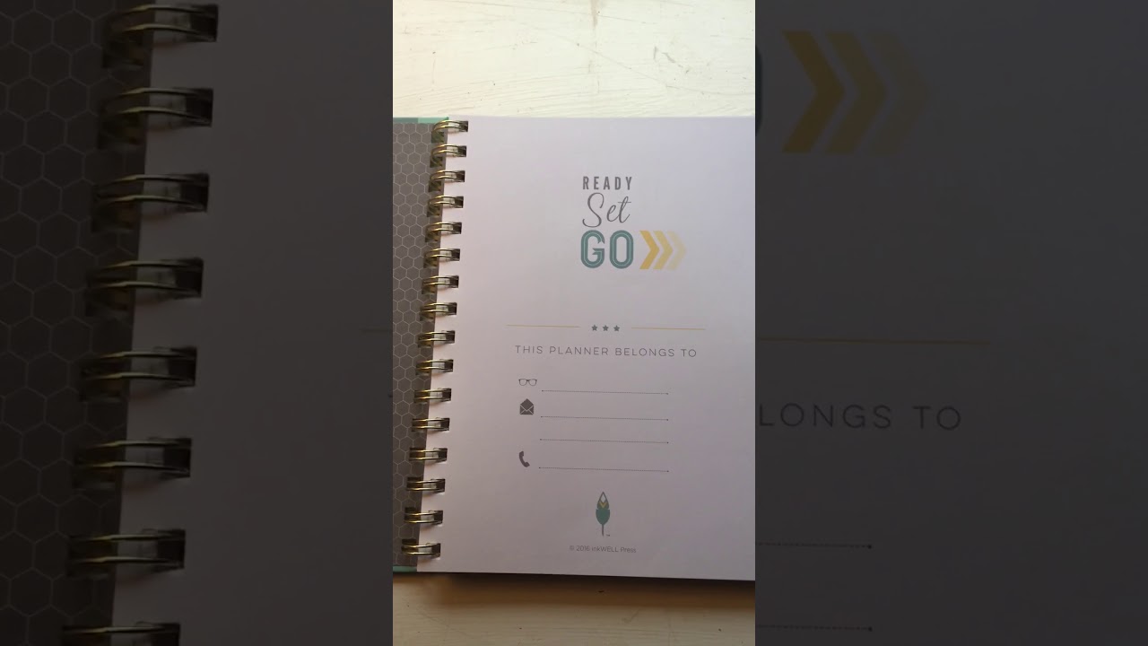 Inkwell Press Be Well Fitness Planner flip through