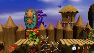 とりでのてっぺんへ　タイムアタック　プラチナ　クラッシュ・バンディクー　ブッとび3段もり！ screenshot 2