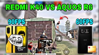 Redmi k40 gaming vs Aquos r6 🔥 | redmi vs Aquos pubg/bgmi test 2025 | Graphics | Connectivity.