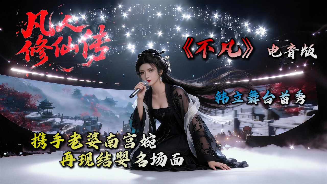 Mortal Cultivating Immortality 韩立舞台首秀！携手老婆南宫婉再现结婴名场面！《不凡》电音版演唱会  ！ ！