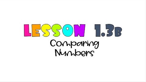 Lesson 1.3b - Ordering Numbers