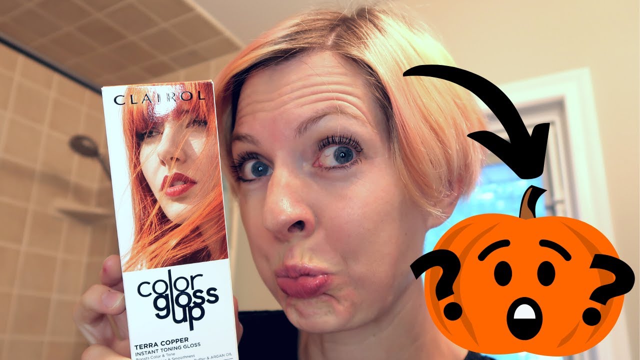 Clairol Color Gloss Up Terra Copper on Bleached Blond and Virgin Brown Hair  - YouTube