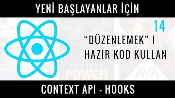 Yeni Başlayanlar İçin REACT CONTEXT API - HOOKS 14 : ITEM Düzenlemek, Hazır Kod Kullanımı