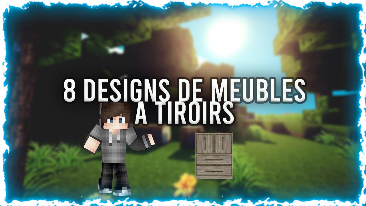 [TUTO DECO]8 designs de meubles à tiroirs dans minecraft. - YouTube