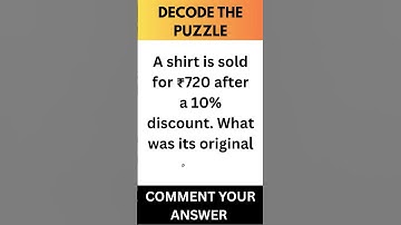 Only 1% Can Solve This | Decode The Puzzle – Brain Teasers, Logic Riddles & Math Challenges #maths