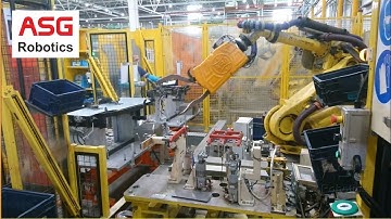 Spot welding robotic cell, ASG Robotics