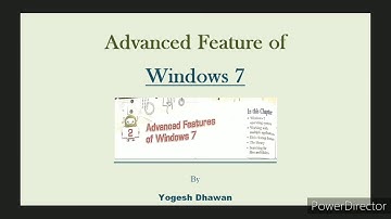 Class 6 Computer || Advanced Features of Windows 7 || part 3
