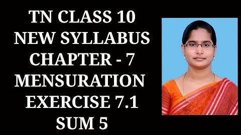 10th Maths Ch-7 Mensuration | Ex-7.1 (5th sum) | Samacheer One plus One channel