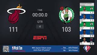 Heat @ Celtics | #NBAConferenceFinals presented by Google Pixel on ESPN Live Scoreboard