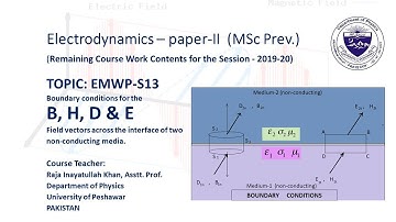EMWP-S13- Boundary  conditions for B, H, D & E.