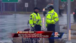 Bicyclist killed after collision with truck on 495 ramp