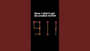 Move 1 matchstick to get the smallest number | math puzzle #matchstick #math #puzzle #shorts