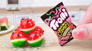 So Fresh Miniature Watermelon Gummy Balls Idea | ASMR Tiny Fruit Jelly Recipe | Miniature Cooking