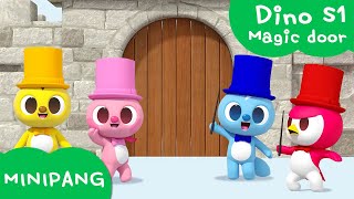 Learn colors  with MINIPANG | dino S1| Magic door🚪 | MINIPANG TV 3D Play