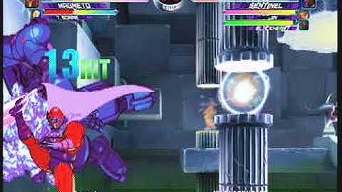 MvC2: Magneto Dizzy to Throw/Tech Hit Battle [vs Sent]