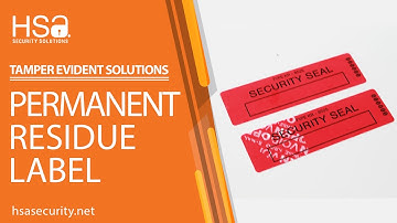 Tamper Evident Label | Security Label | Red Label | Packaging Label | VOID Message | HSA Security
