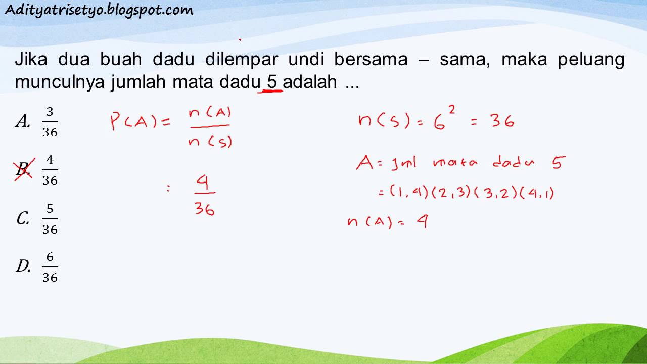 Pembahasan Trik Cepat Matematika Smp Bab Peluang Youtube