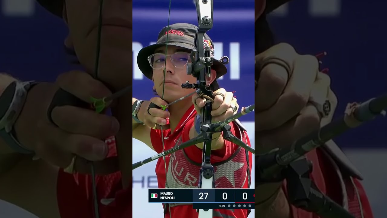 Exactly what he needed.😅😲 | #1MinuteMatch #ArcheryWorldCup