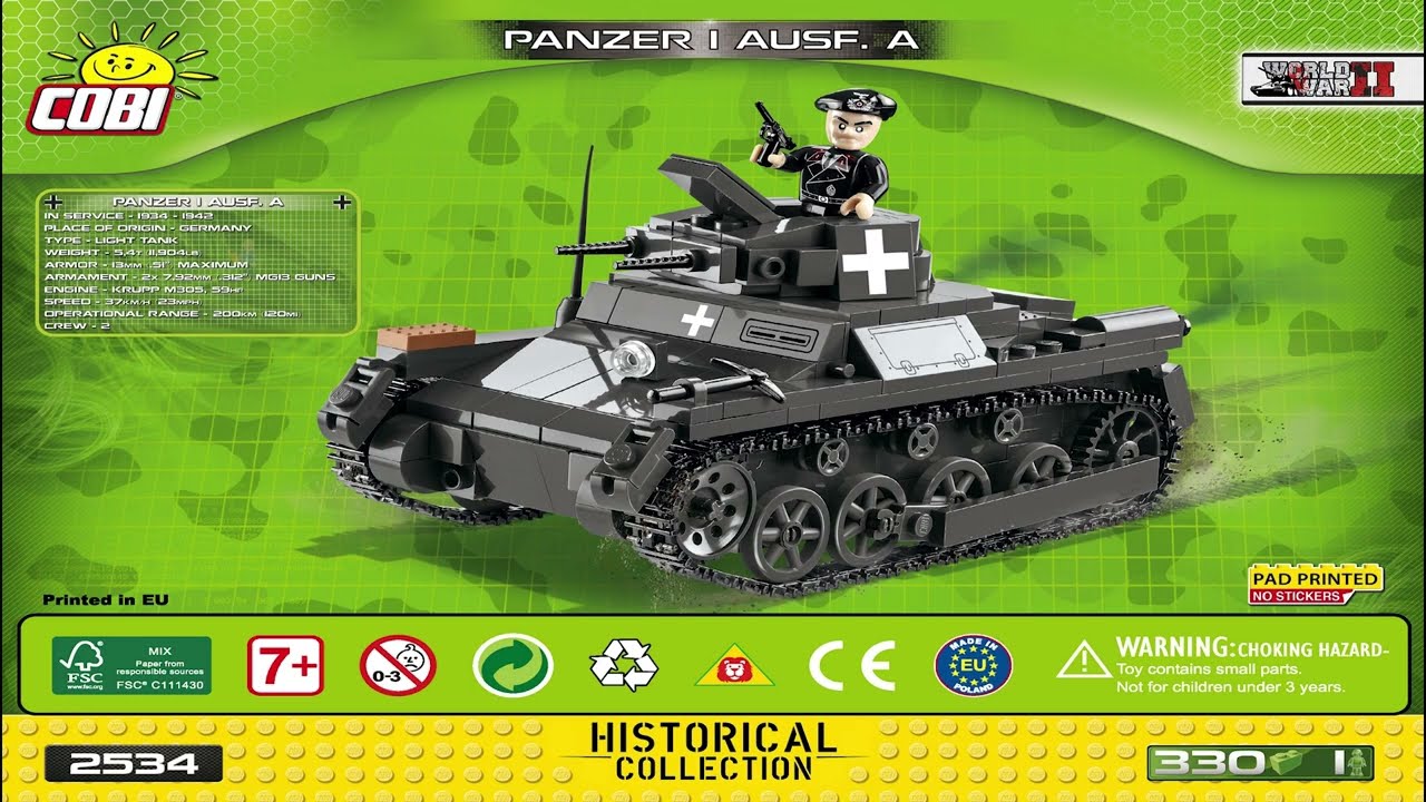 Cobi Instructions | Small Army / WW2 | 2534 | Panzer I Ausf. AND