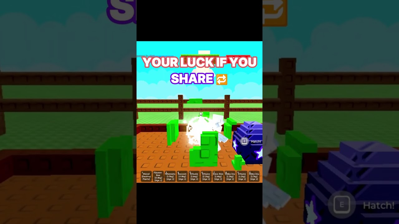 Your luck if you... grow a garden egg kitsune new update 