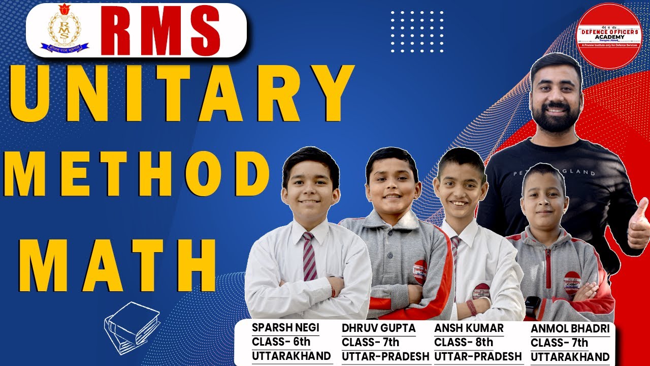 UNITARY METHOD MATH | LIVE🔴|FOR ALL DEFENCE ASPIRANTS #rimc #doa - YouTube