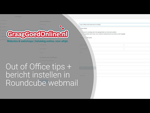 Out of office bericht instellen in Roundcube webmail