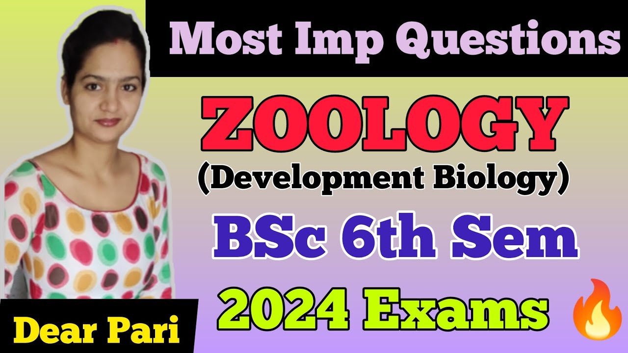 BSc 6th Semester Zoology paper 1 Most Important Question 2024 ...